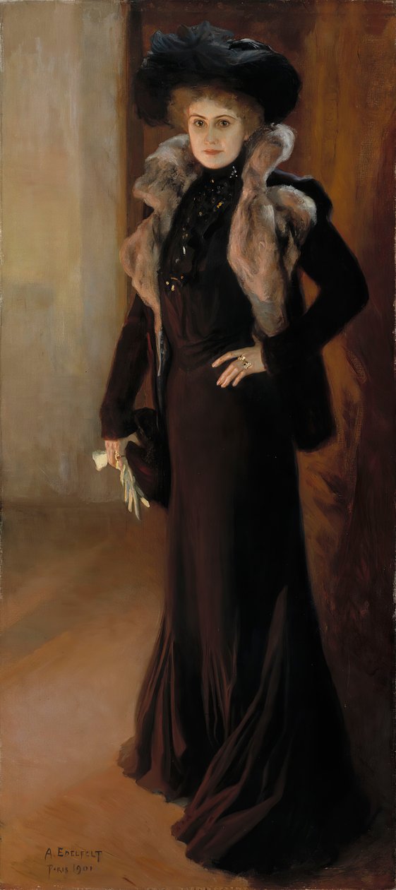 Aino Ackté operaénekes portréja 1876-1944, 1901. alkotó: Albert Gustaf Aristides Edelfelt