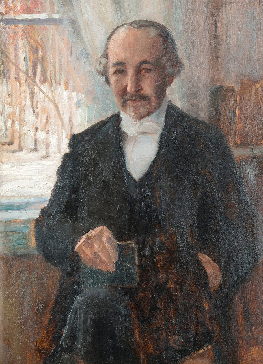Zachris (Sacharias) Topelius költő portréja (olaj, karton) alkotó: Albert Gustaf Aristides Edelfelt