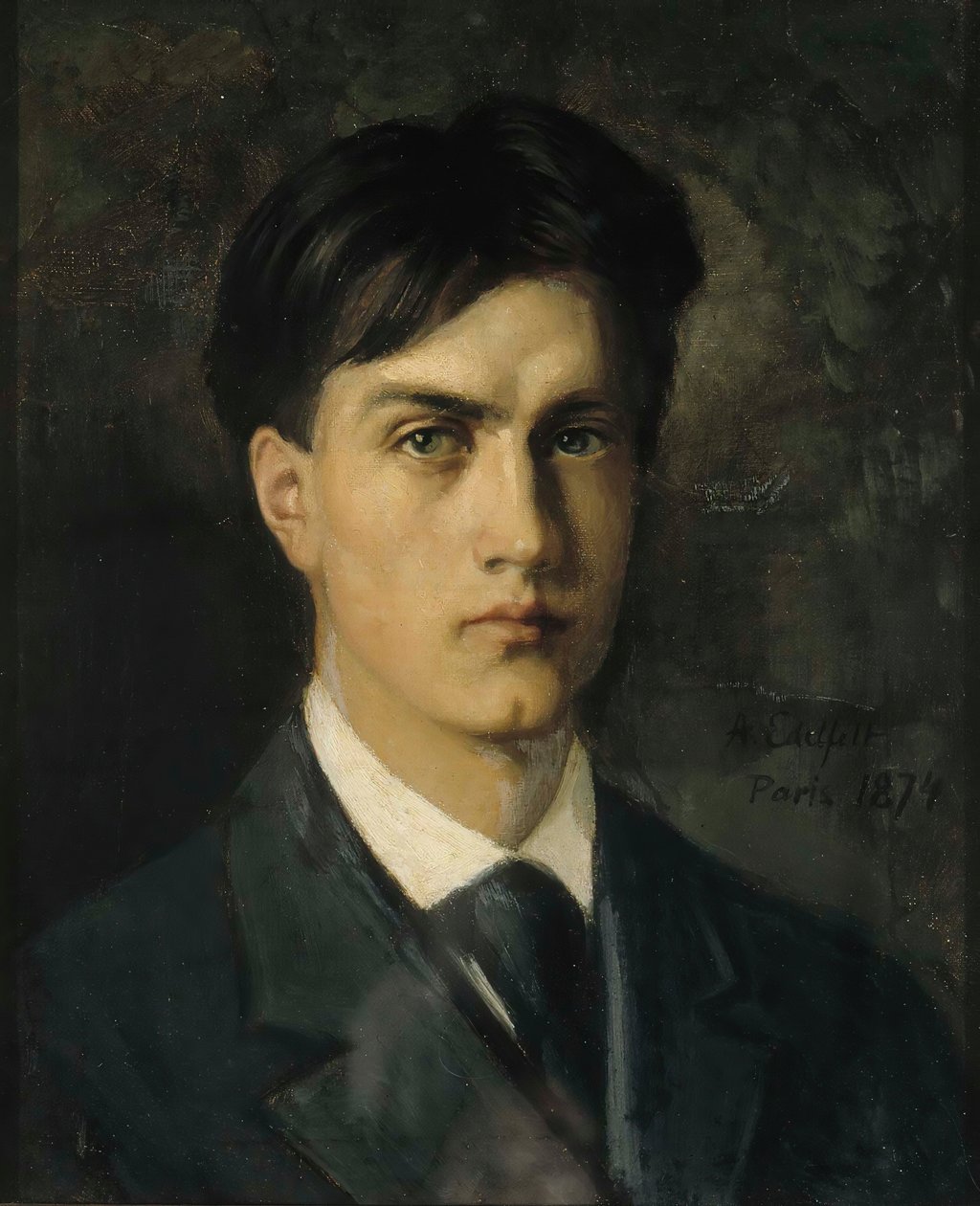 Önarckép, 1874. alkotó: Albert Gustaf Aristides Edelfelt