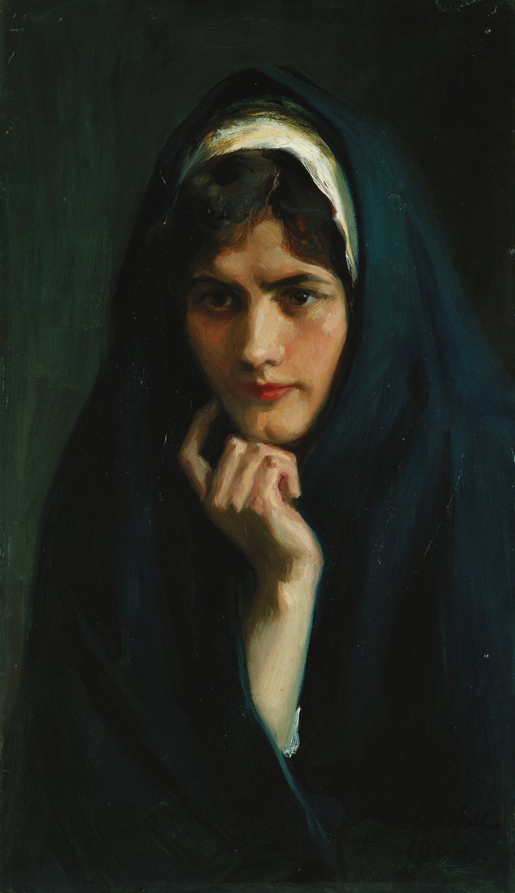 Egy lány feje, 1904 alkotó: Albert Gustaf Aristides Edelfelt