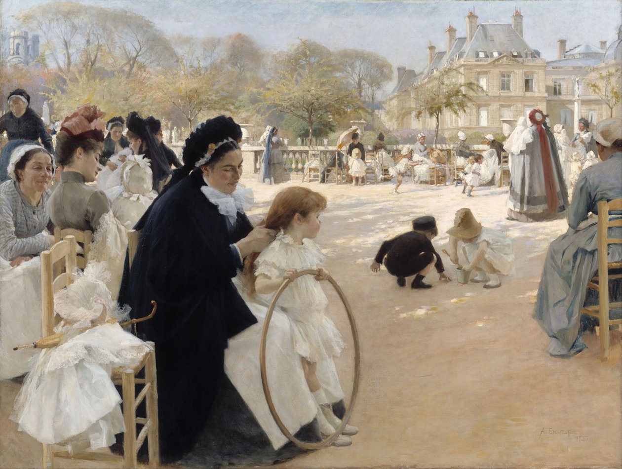 Luxembourg-kert, Párizs alkotó: Albert Gustaf Aristides Edelfelt
