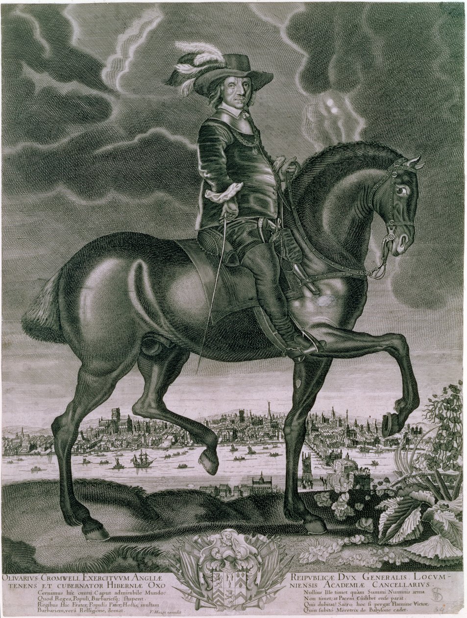 Oliver Cromwell lovas portréja, 1655 alkotó: Albert Haelwegh