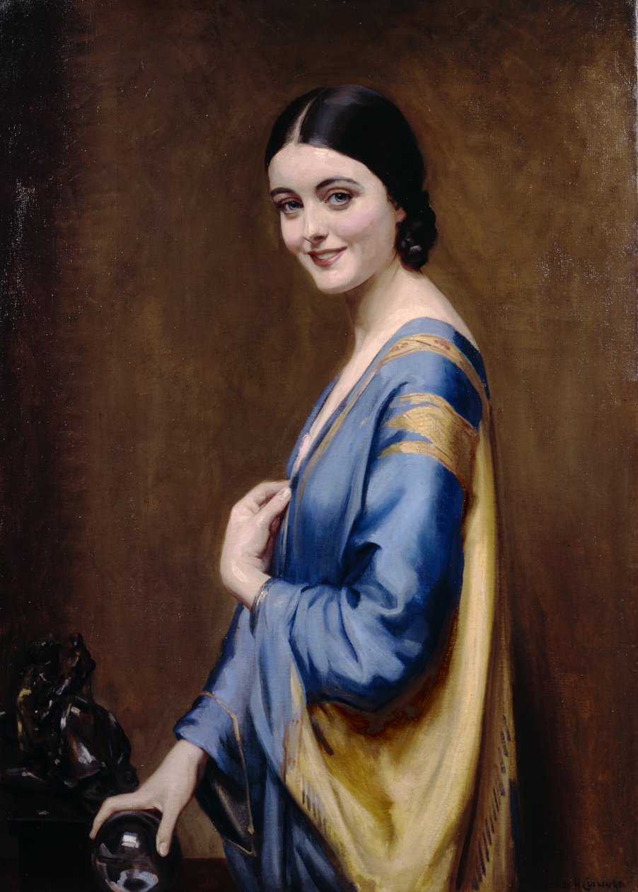 Kék és arany ruha (olaj, vászon) alkotó: Albert Henry Collings