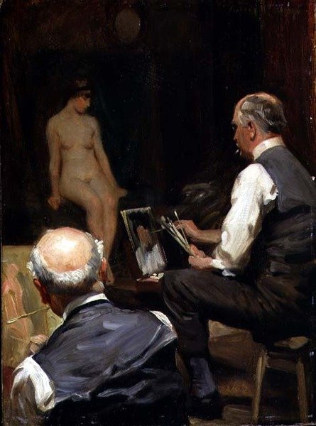 A stúdióban (tábla) alkotó: Albert Henry Collings