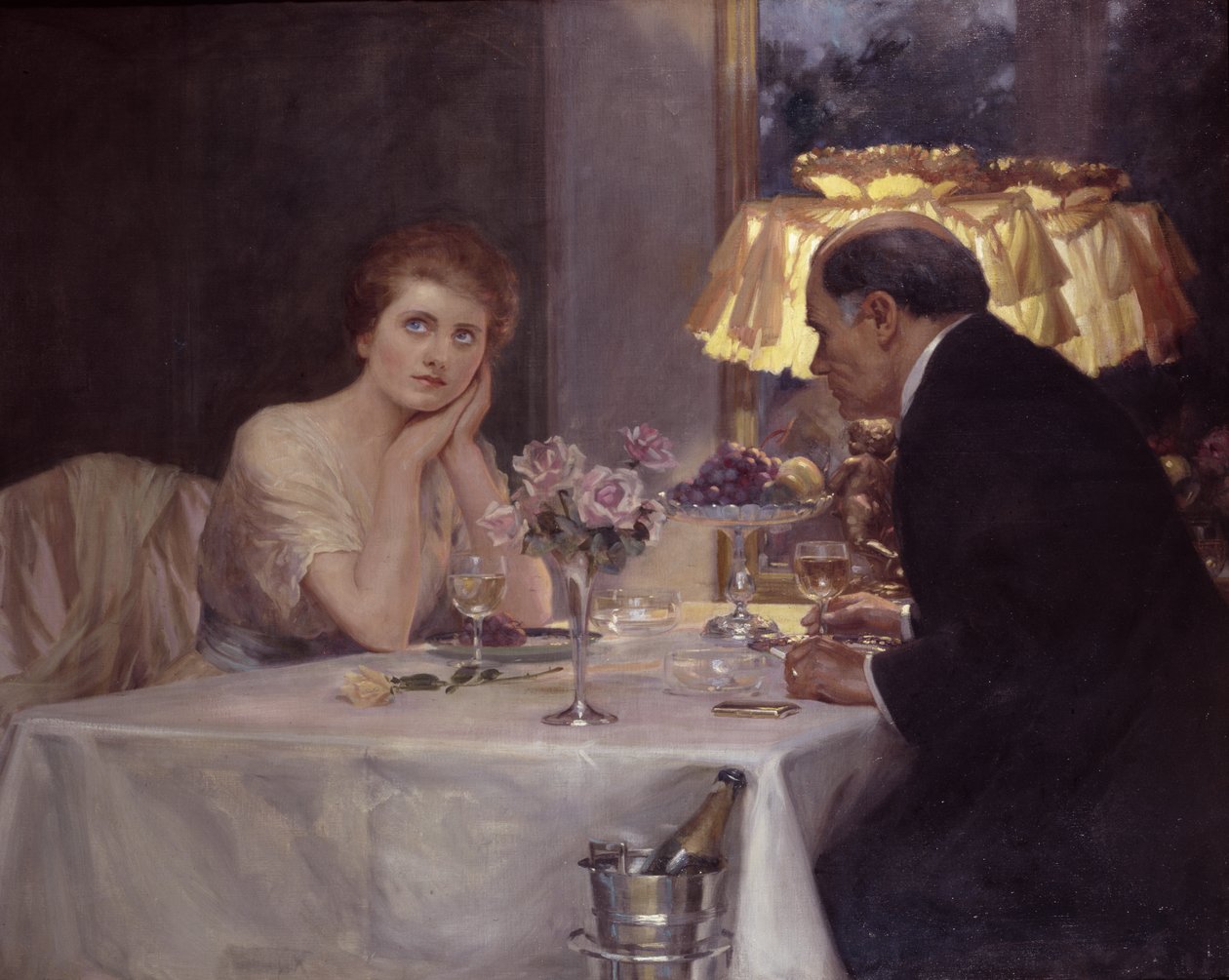 A javaslat (olaj, vászon) alkotó: Albert Henry Collings