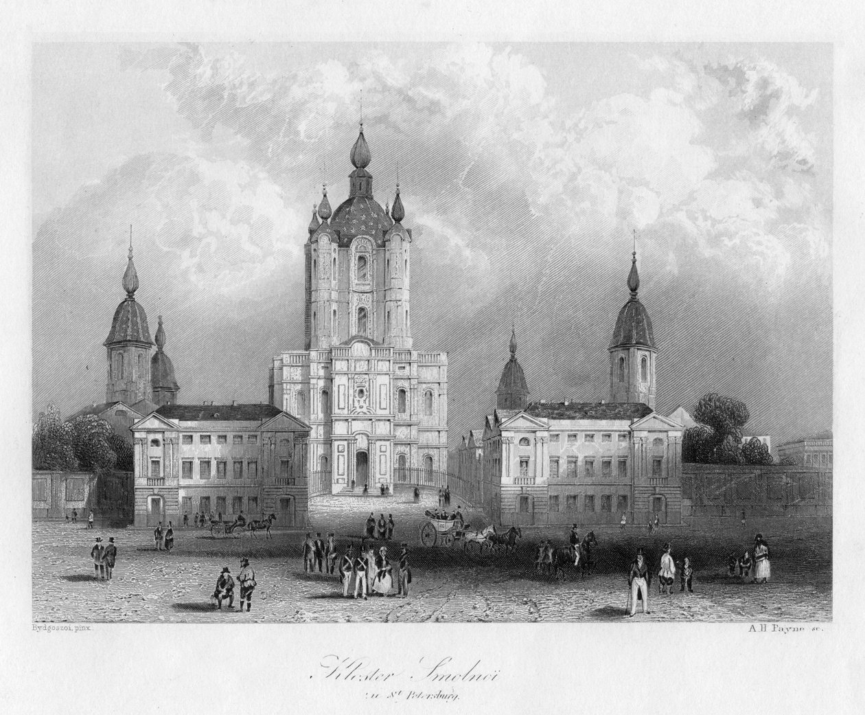 Kloster Smolnoi, Szentpétervár közelében, Oroszország, 1840. alkotó: Albert Henry Payne