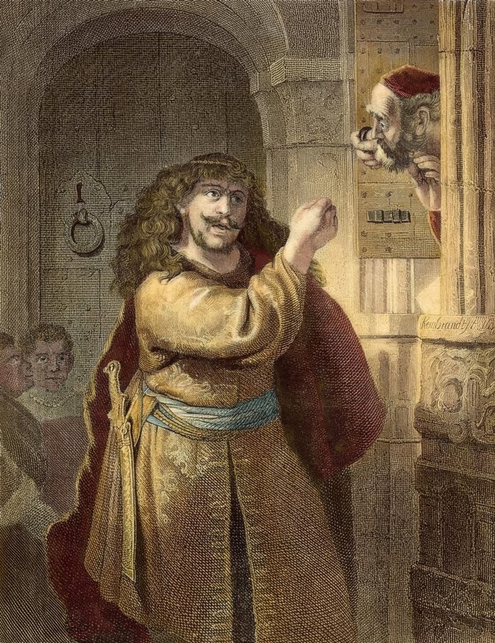 Sámson megfenyegeti apósát alkotó: Albert Henry Payne