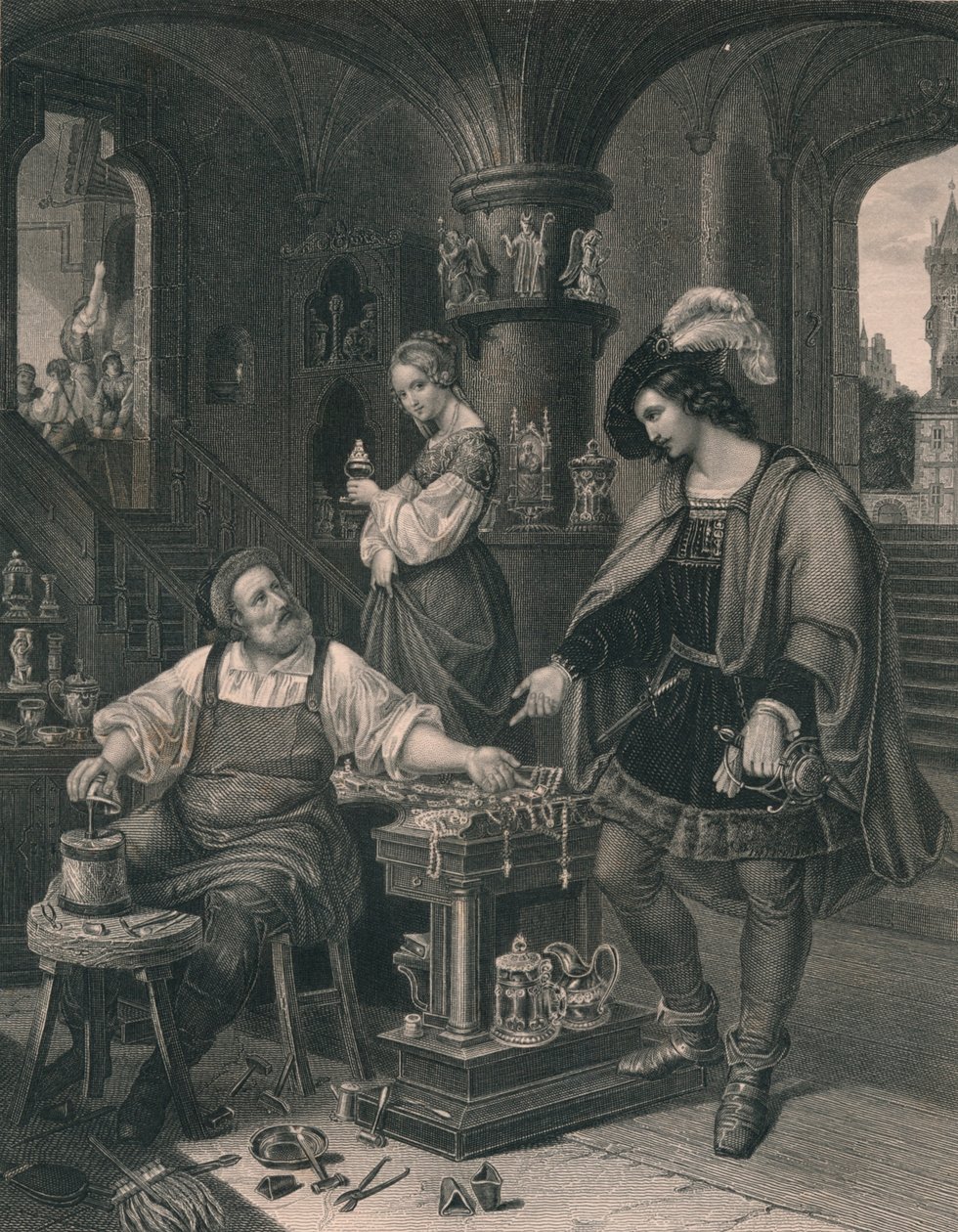 Az aranyművesek lánya, 1850 körül alkotó: Albert Henry Payne