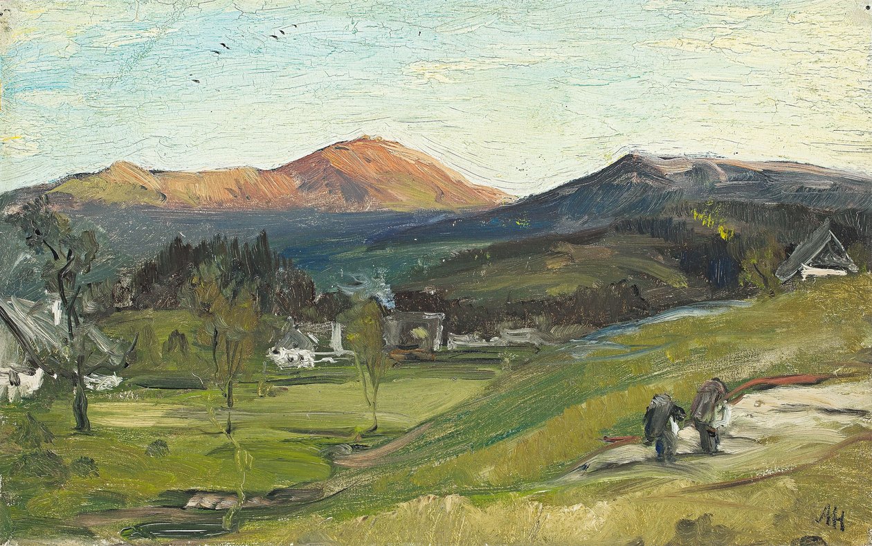 Albert Hertel - Kilátás a Krummhübelről a Schneekoppe felé, 1862 alkotó: Albert Hertel