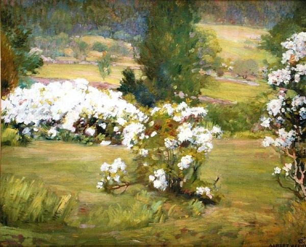 Virágzó virágok, 1925 körül (olaj, vászon) alkotó: Albert Herter