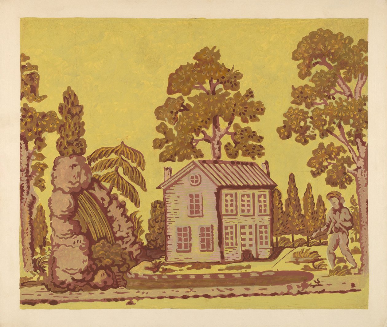 Tapéta Használt Bandbox burkolatként, c. 1937. alkotó: Albert J. Levone