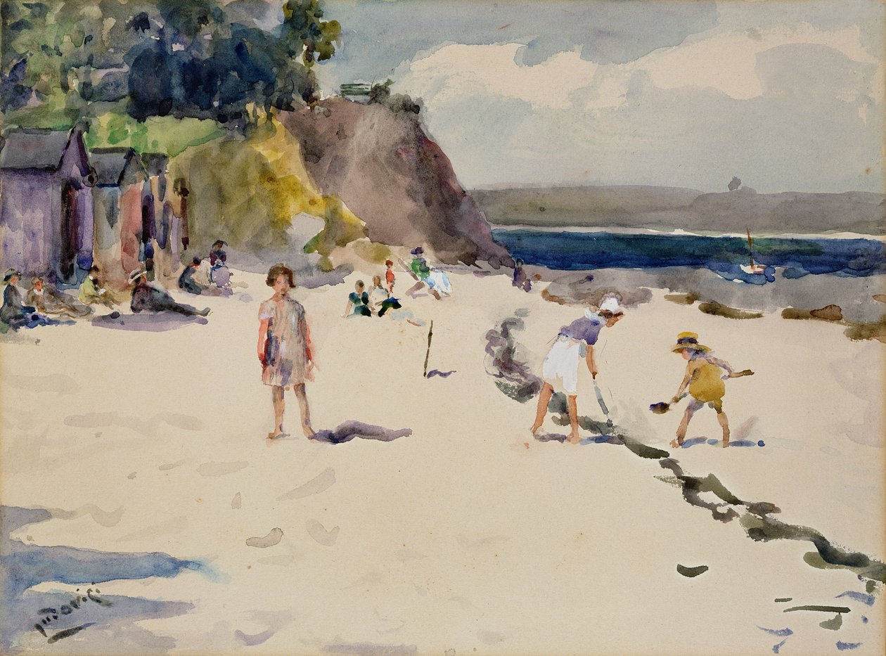 Begmeil Beach, Bretagne (wc) alkotó: Albert Jnr. Ludovici