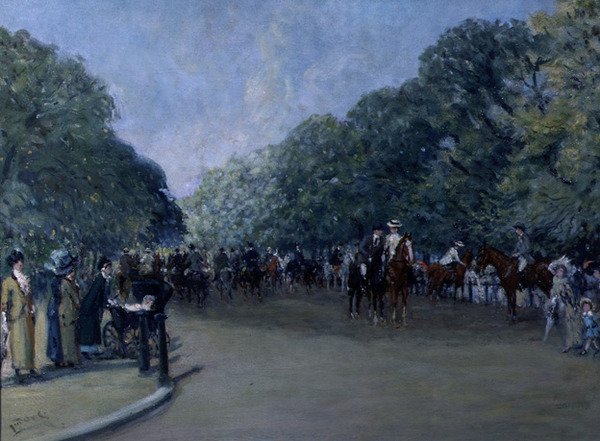 Rotten Row, Hyde Park (olaj, vászon) alkotó: Albert Jnr. Ludovici
