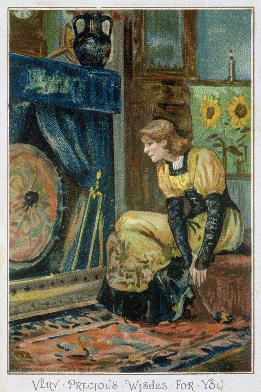 Very Precious Wishes For You, viktoriánus karácsonyi kártya, kiadó: Hildesheimer und Faulkner, London, 1880 körül. alkotó: Albert Jnr. Ludovici