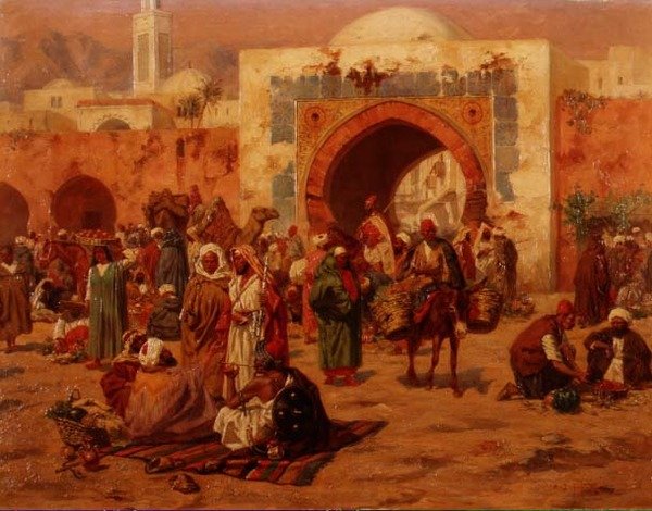 A város kapujában alkotó: Albert Joseph Franke
