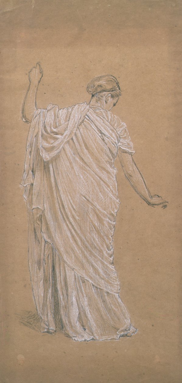 Study for A Garden (kréta színezett papíron) alkotó: Albert Joseph Moore