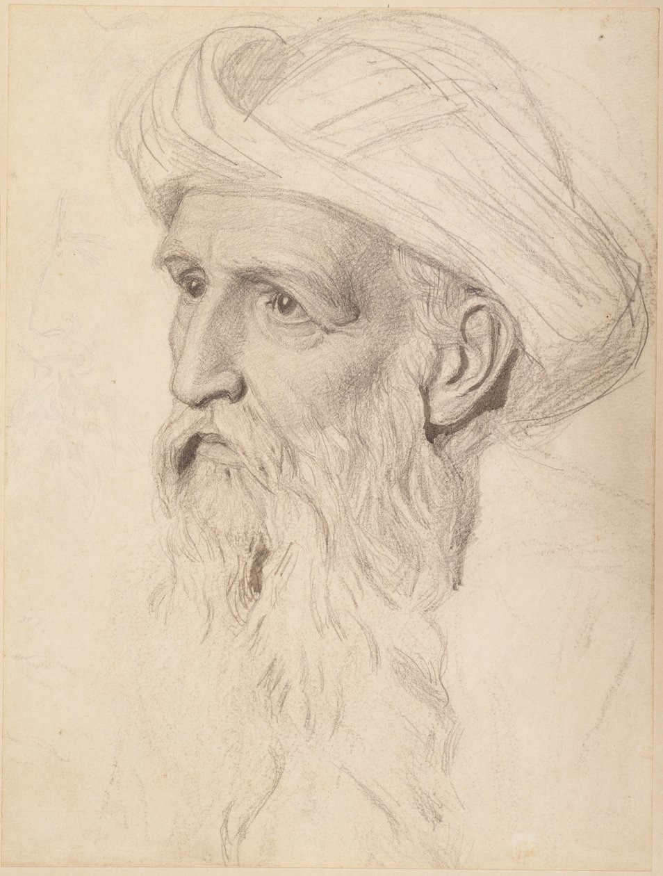 Tanulmány Illés fejéhez, 1860-61 alkotó: Albert Joseph Moore