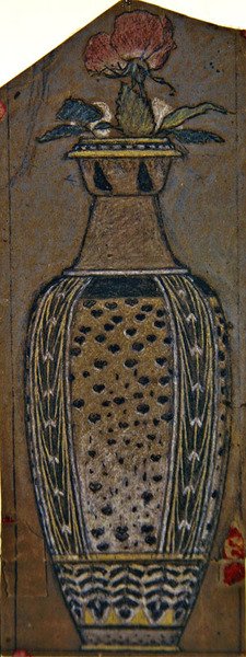 Váza tanulmányozása (fekete, fehér és színes kréták akvarellel) alkotó: Albert Joseph Moore