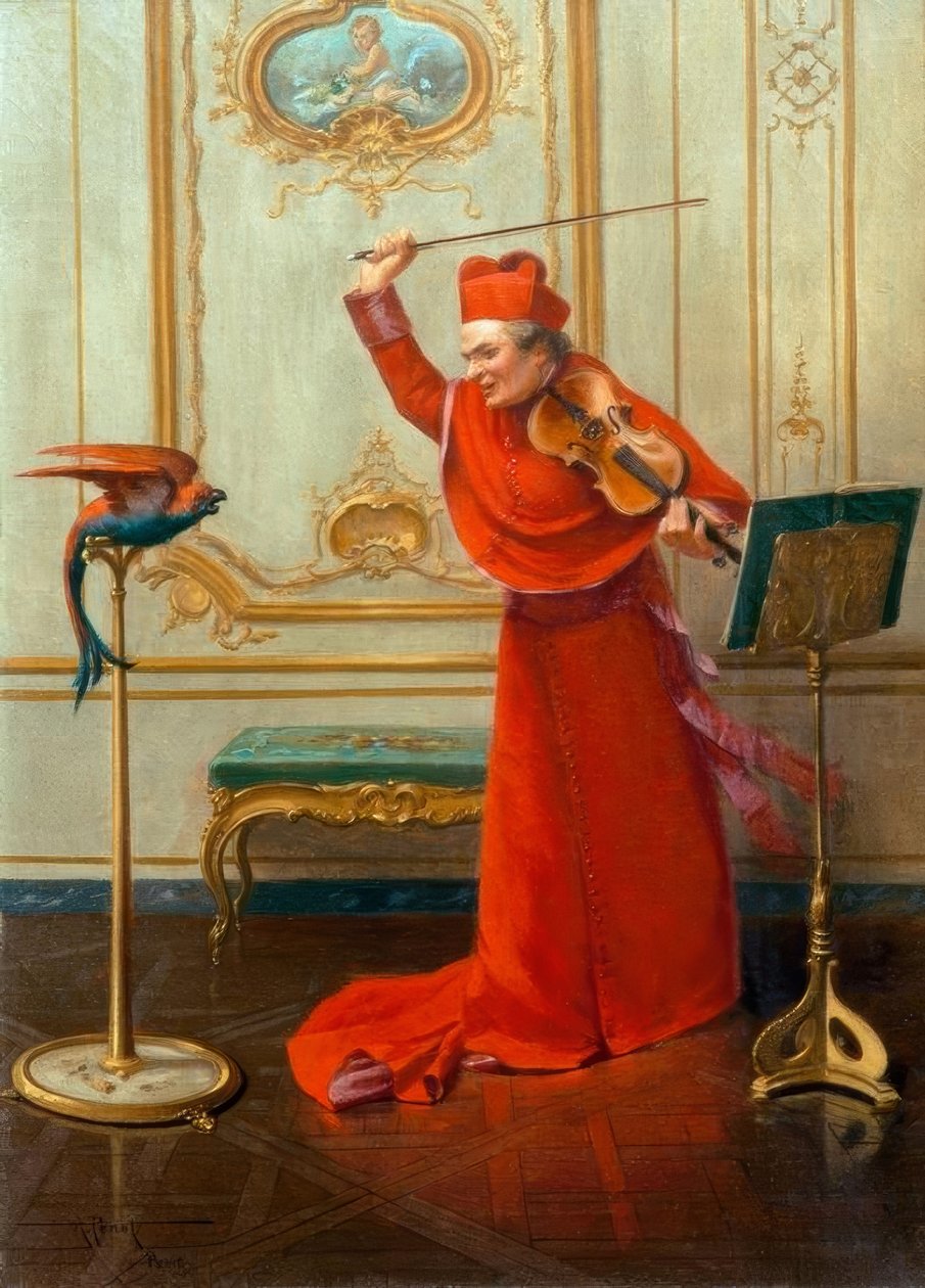 Bíboros papagájjal alkotó: Albert Joseph Penot