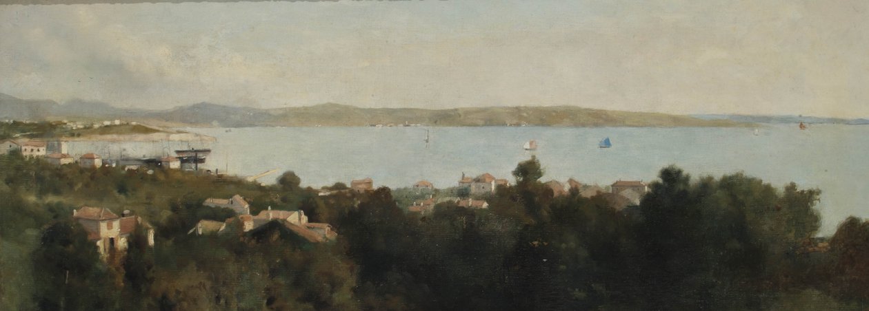 Kilátás Triesztre, Olaszország, 1889 körül alkotó: Albert Letchford