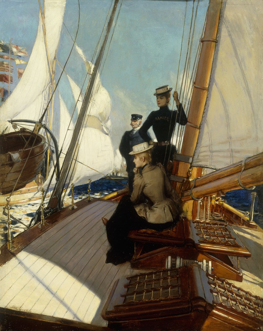 Délután a tengeren alkotó: Albert Lynch