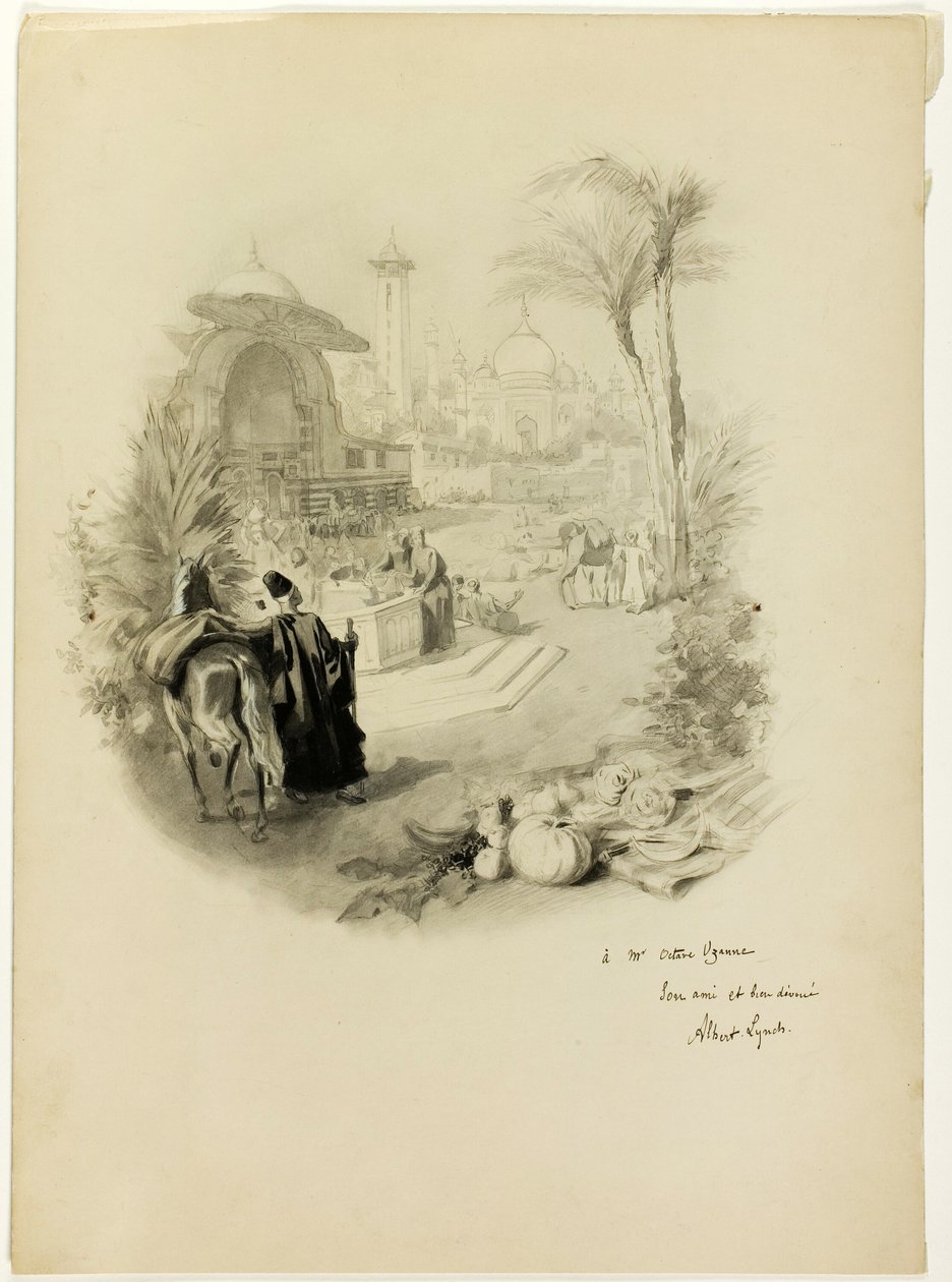 Tanulmány illusztrációhoz Aline-nak, Golconda királynőjének alkotó: Albert Lynch