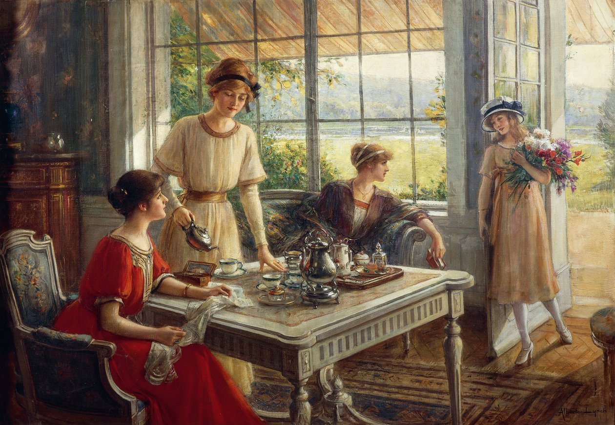Nők teázva, Albert Lynch (1851-1912) alkotó: Albert Lynch