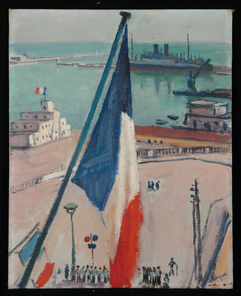 Alger, a zászlók (olaj a művészi táblán) alkotó: Albert Marquet