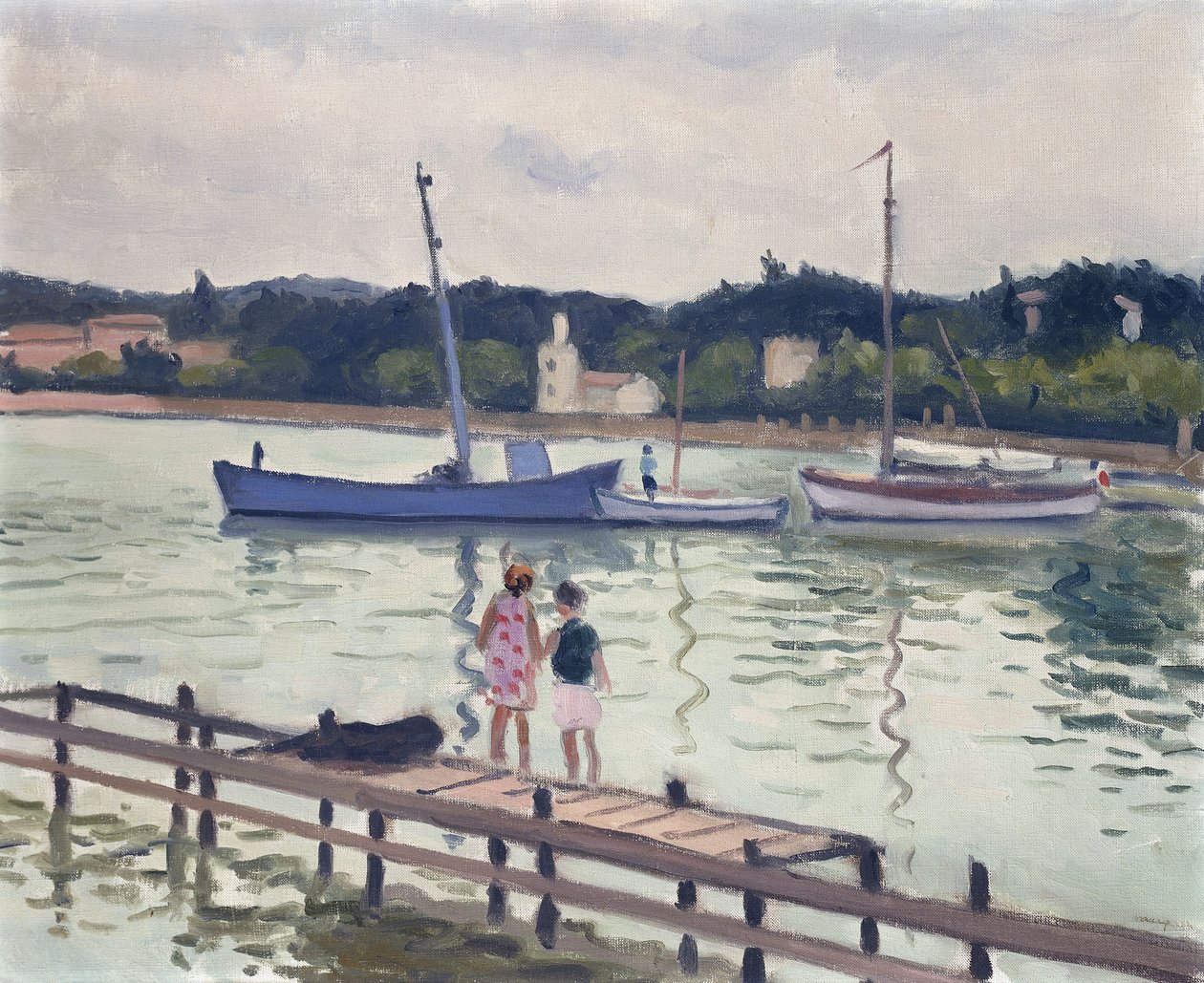 Gyermekek és vitorlások; Gyerekek Porquerollesben alkotó: Albert Marquet
