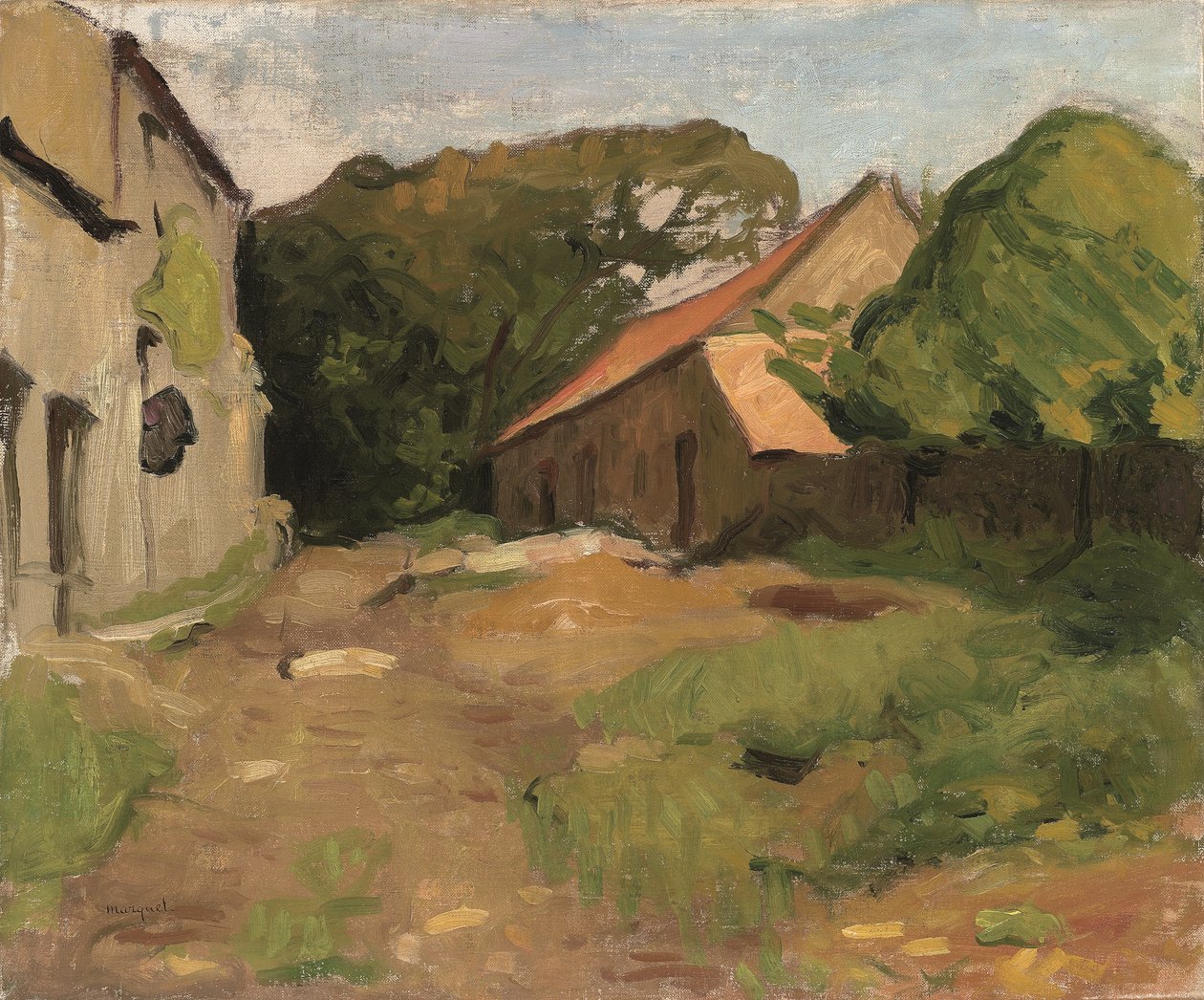 Farmyard a La Percaillerie-ben (Normandia) alkotó: Albert Marquet