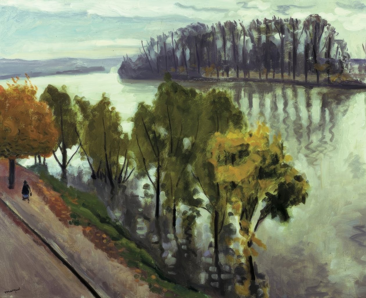 A Szajna folyó áthalad a Fretten alkotó: Albert Marquet