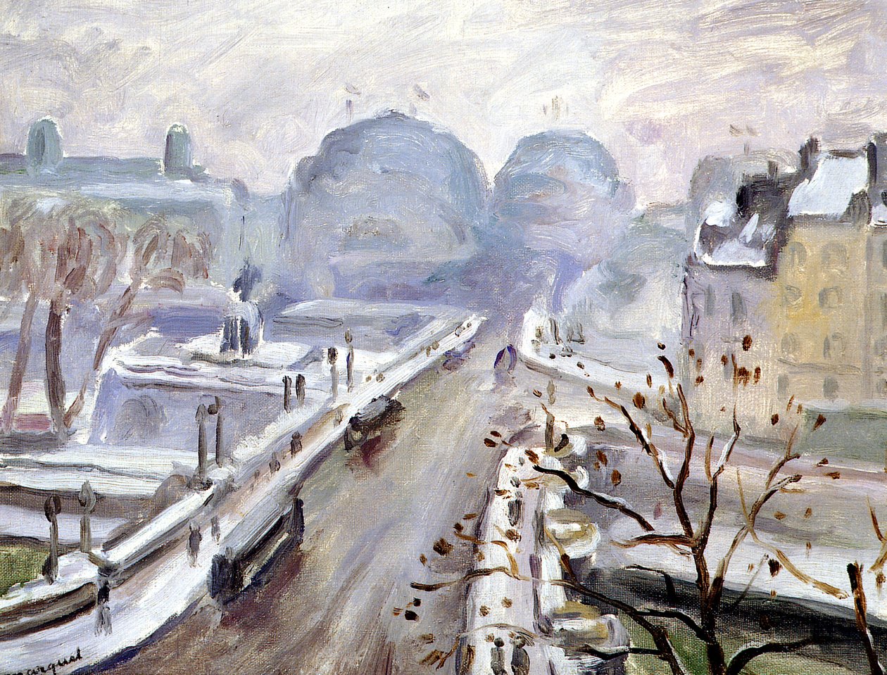 Francia: Pont Neuf a hó alatt alkotó: Albert Marquet