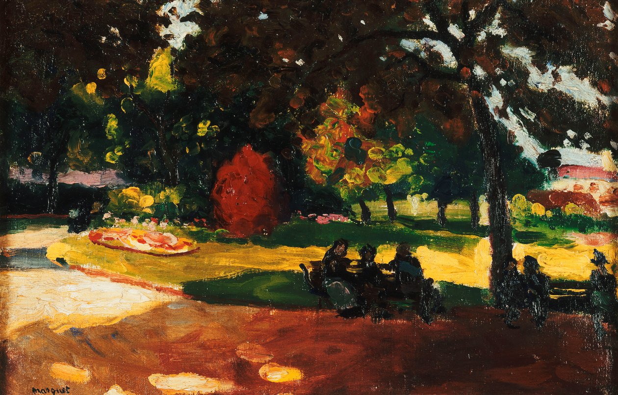 A parkban; Au Jardin Public, 1904 körül (olaj, vászon) alkotó: Albert Marquet