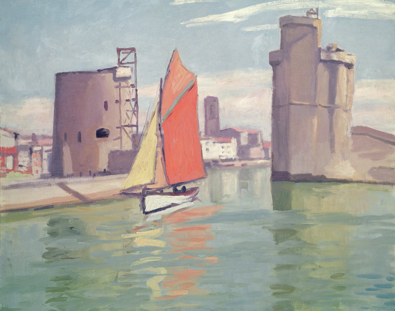 La Rochelle, a régi kikötő két tornya a külső kikötőből nézve alkotó: Albert Marquet