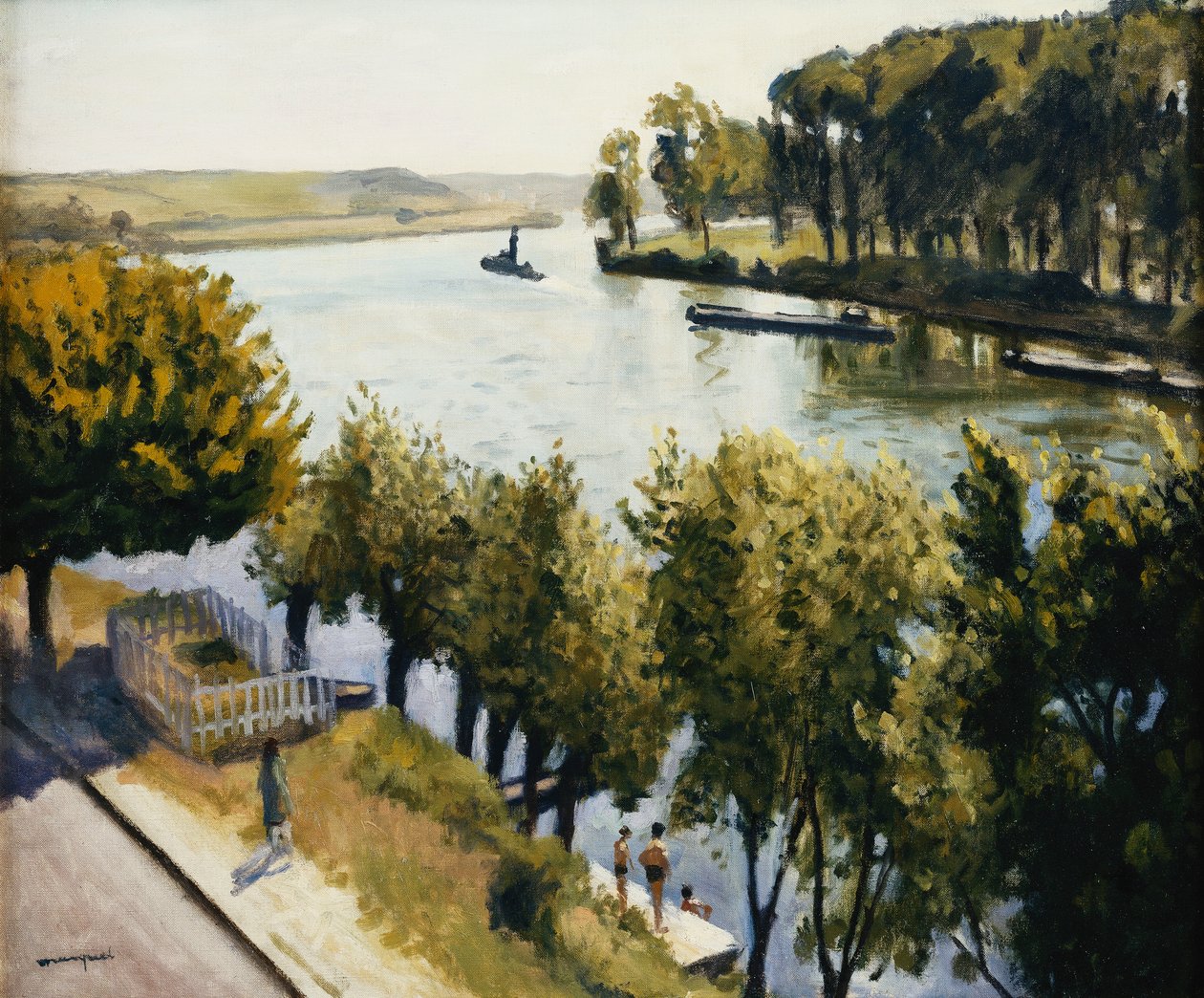 A Szajna La Frette Montigny-nál, 1947 körül (olaj, vászon) alkotó: Albert Marquet