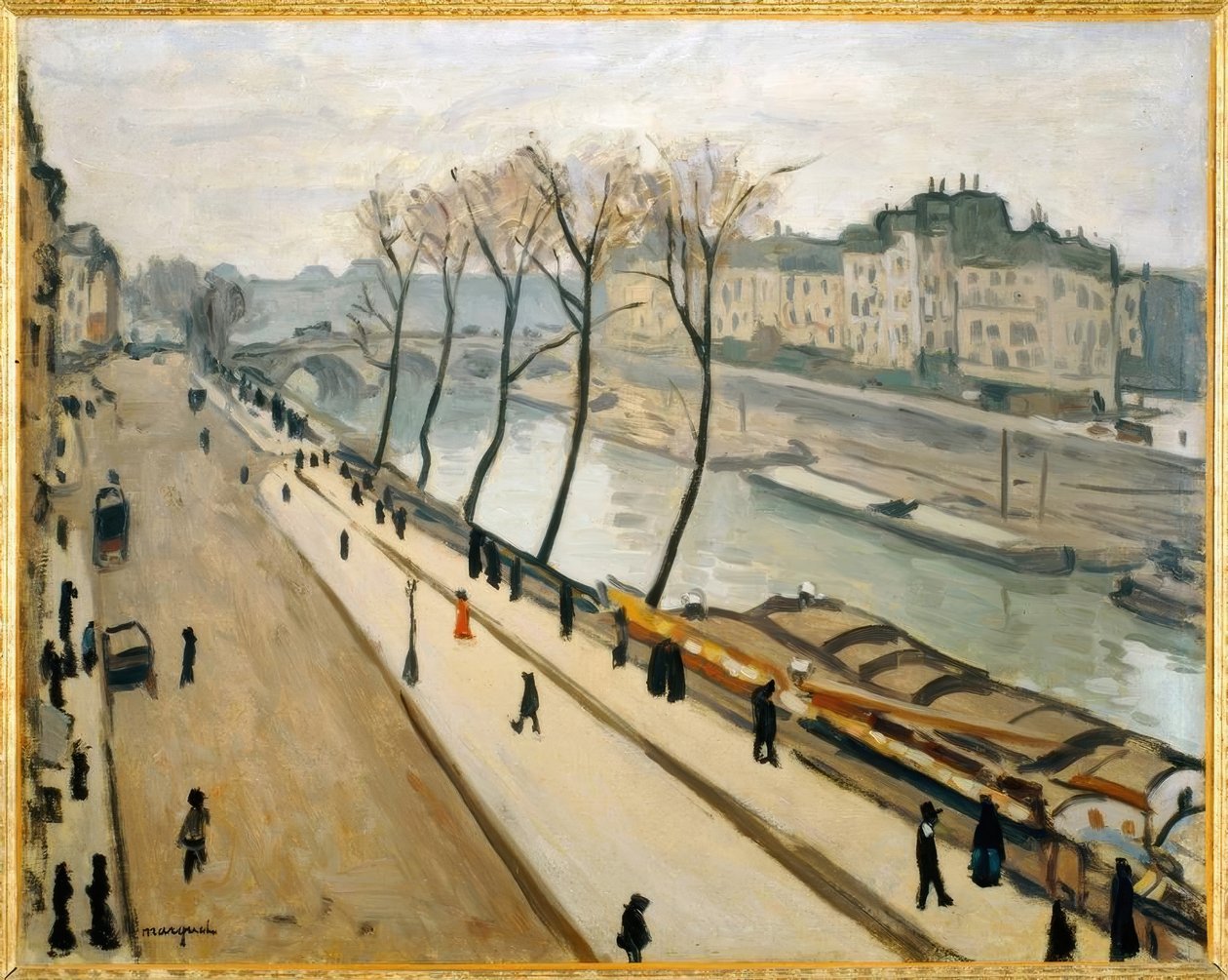A Szajna a Quai des Grands Augustinsról nézve alkotó: Albert Marquet