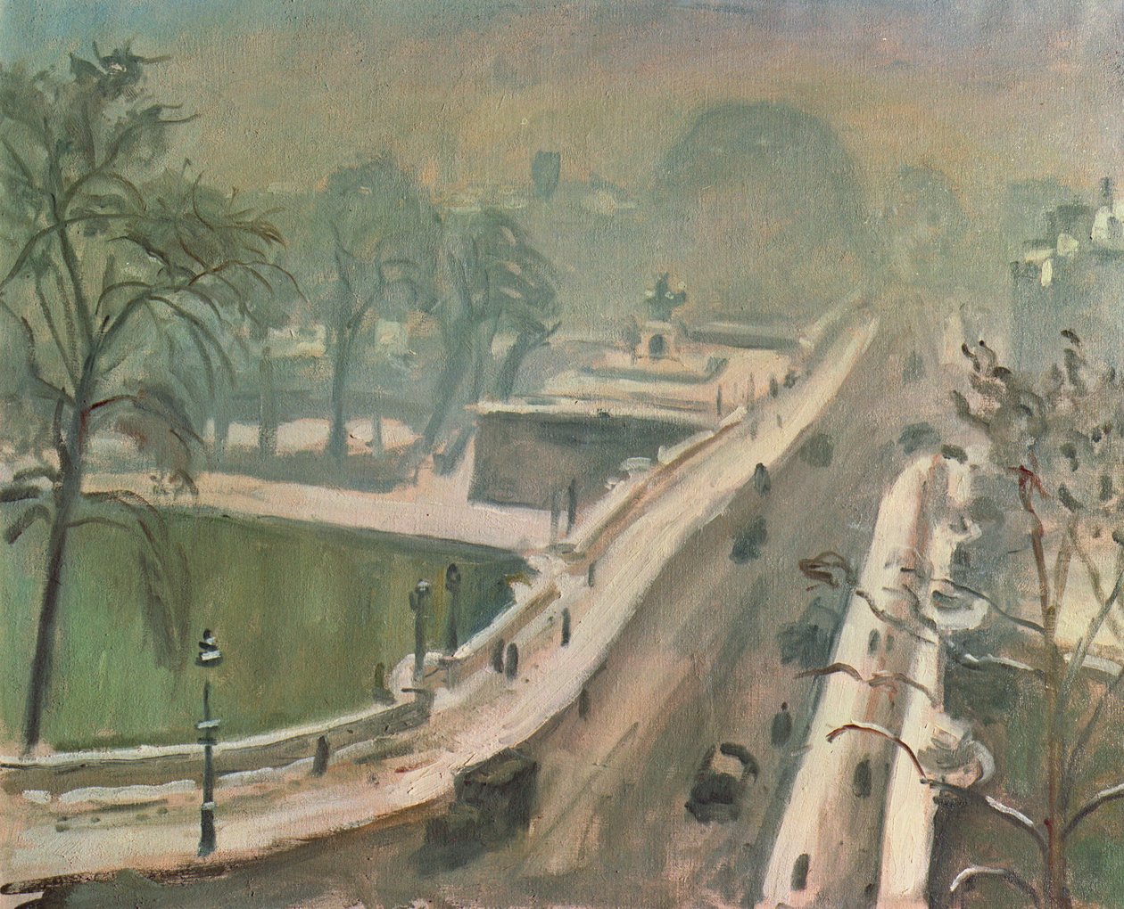Le Pont Neuf és a Vert Galant a hóban alkotó: Albert Marquet
