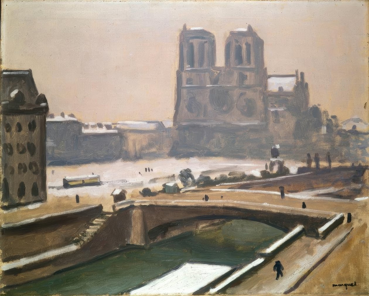 Notre-Dame a hóban alkotó: Albert Marquet