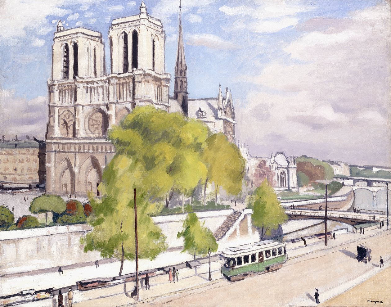 Párizs, a Szajna és a Notre Dame alkotó: Albert Marquet