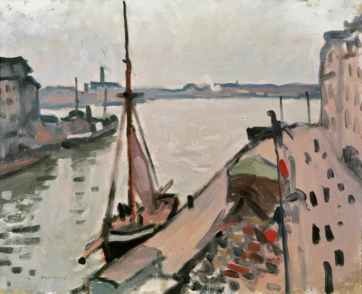 Kikötő halászhajókkal alkotó: Albert Marquet