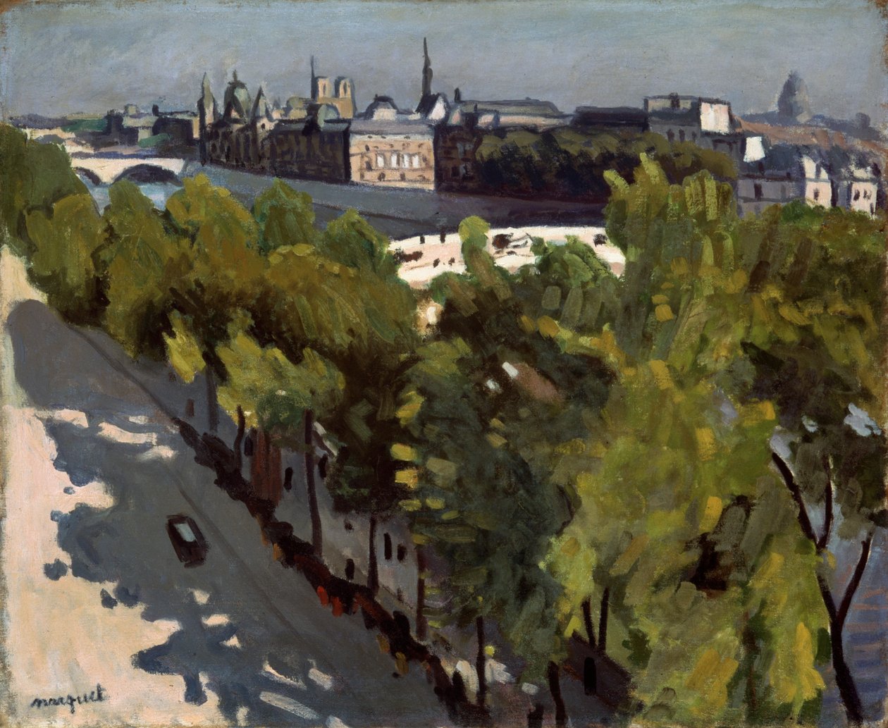 Quai du Louvre és Pont Neuf, 1906. alkotó: Albert Marquet