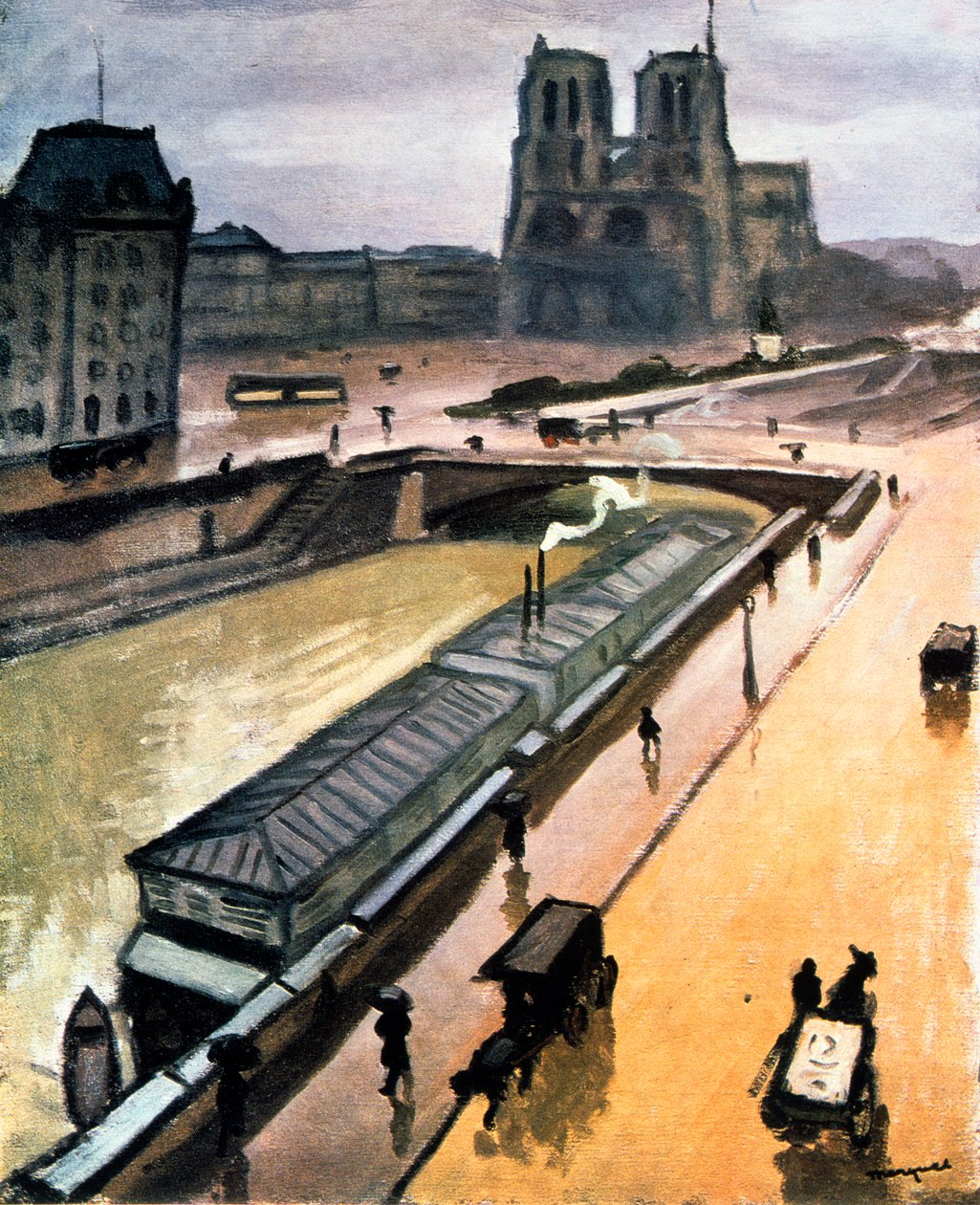 Esős ​​nap. Párizsi Szűzanya, 1910 alkotó: Albert Marquet