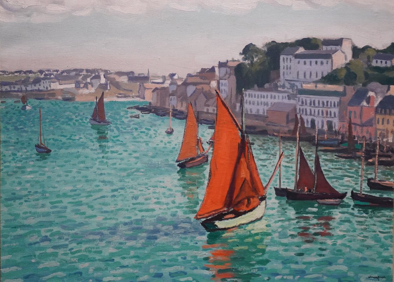 Vörös vitorlák, Audierne alkotó: Albert Marquet