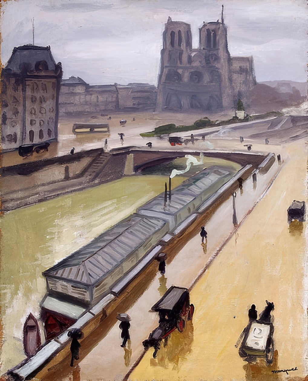 Regentag. Párizsi Notre Dame. 1910 alkotó: Albert Marquet