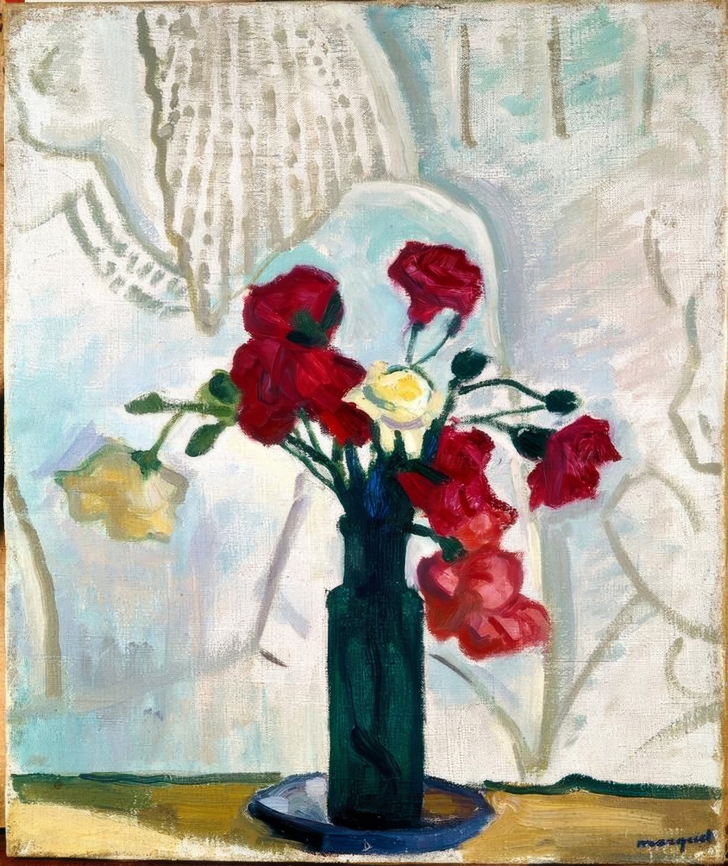 Csendélet szegfűvel alkotó: Albert Marquet