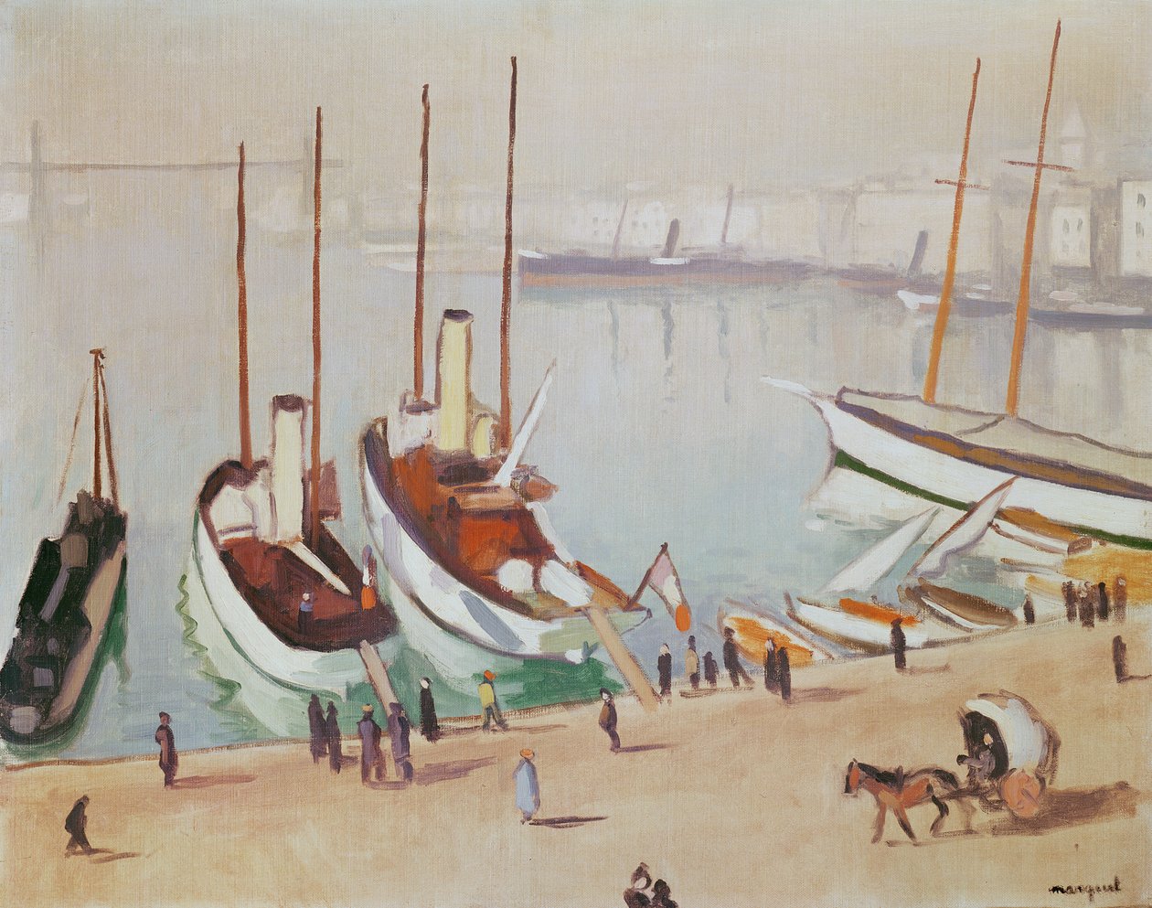 A régi kikötő Marseille-ben alkotó: Albert Marquet