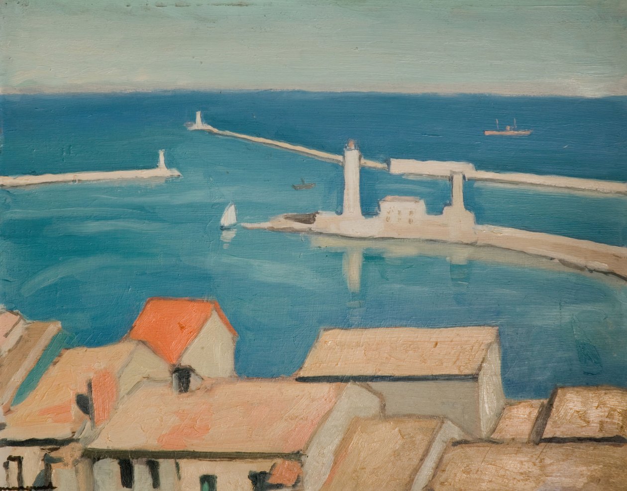 Ennek kikötője, Marseille, 1924. alkotó: Albert Marquet