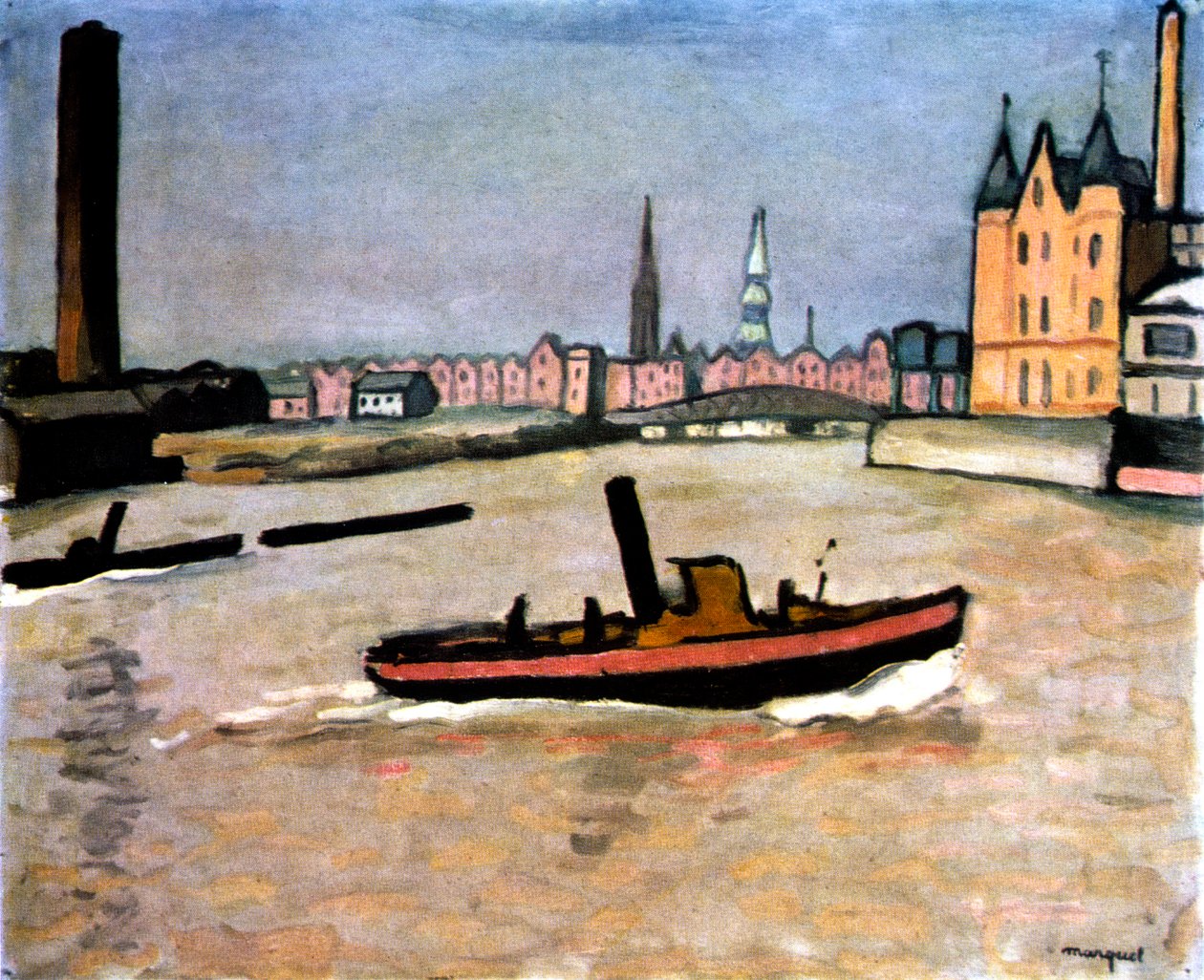 Hamburg kikötője, 1909 alkotó: Albert Marquet