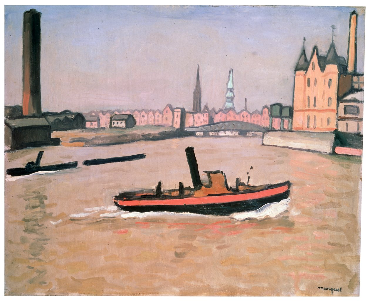 Hamburg kikötője, 1909. alkotó: Albert Marquet