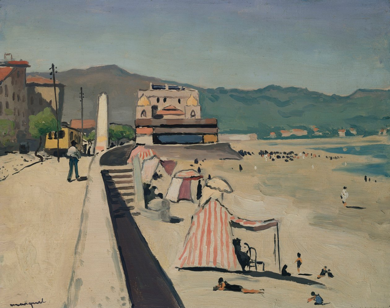 Olonne homokja, 1926 körül (olaj, panel) alkotó: Albert Marquet